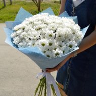 Букет цветов «Облако хризантем» L